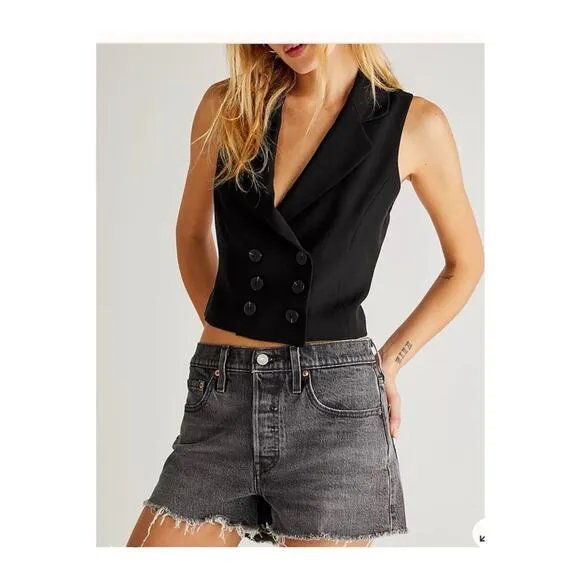 Levi’s 501 high rise premium jean shorts black 27 NWT