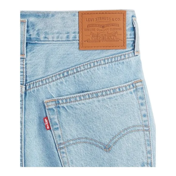 Levi’s Premium Belted Baggy Shorts W26 High Rise Loose Fit Light Wash