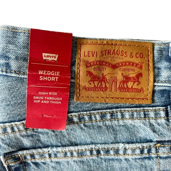 Levi's x Free People Wedgie Distressed Denim Jean Short | 31 NWT