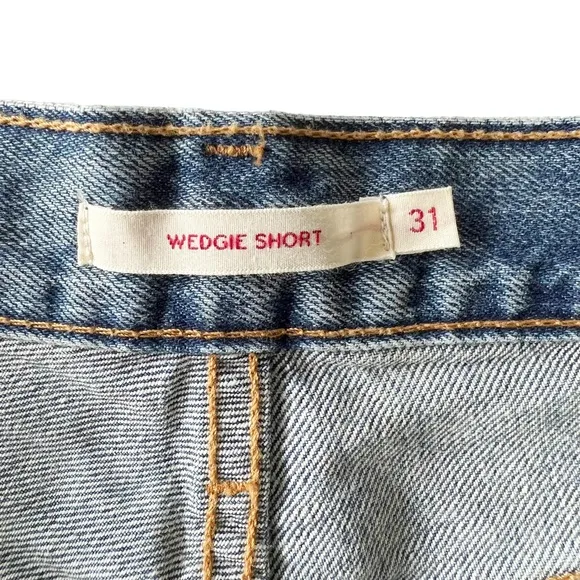 Levi's x Free People Wedgie Distressed Denim Jean Short | 31 NWT