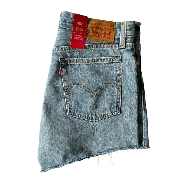 Levi's x Free People Wedgie Distressed Denim Jean Short | 31 NWT