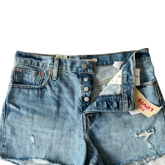 Levi's x Free People Wedgie Distressed Denim Jean Short | 31 NWT