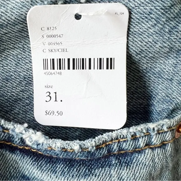Levi's x Free People Wedgie Distressed Denim Jean Short | 31 NWT