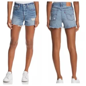 Levi's x Free People Wedgie Distressed Denim Jean Short | 31 NWT