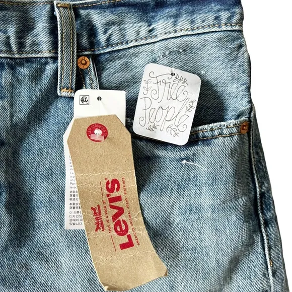 Levi's x Free People Wedgie Distressed Denim Jean Short | 31 NWT