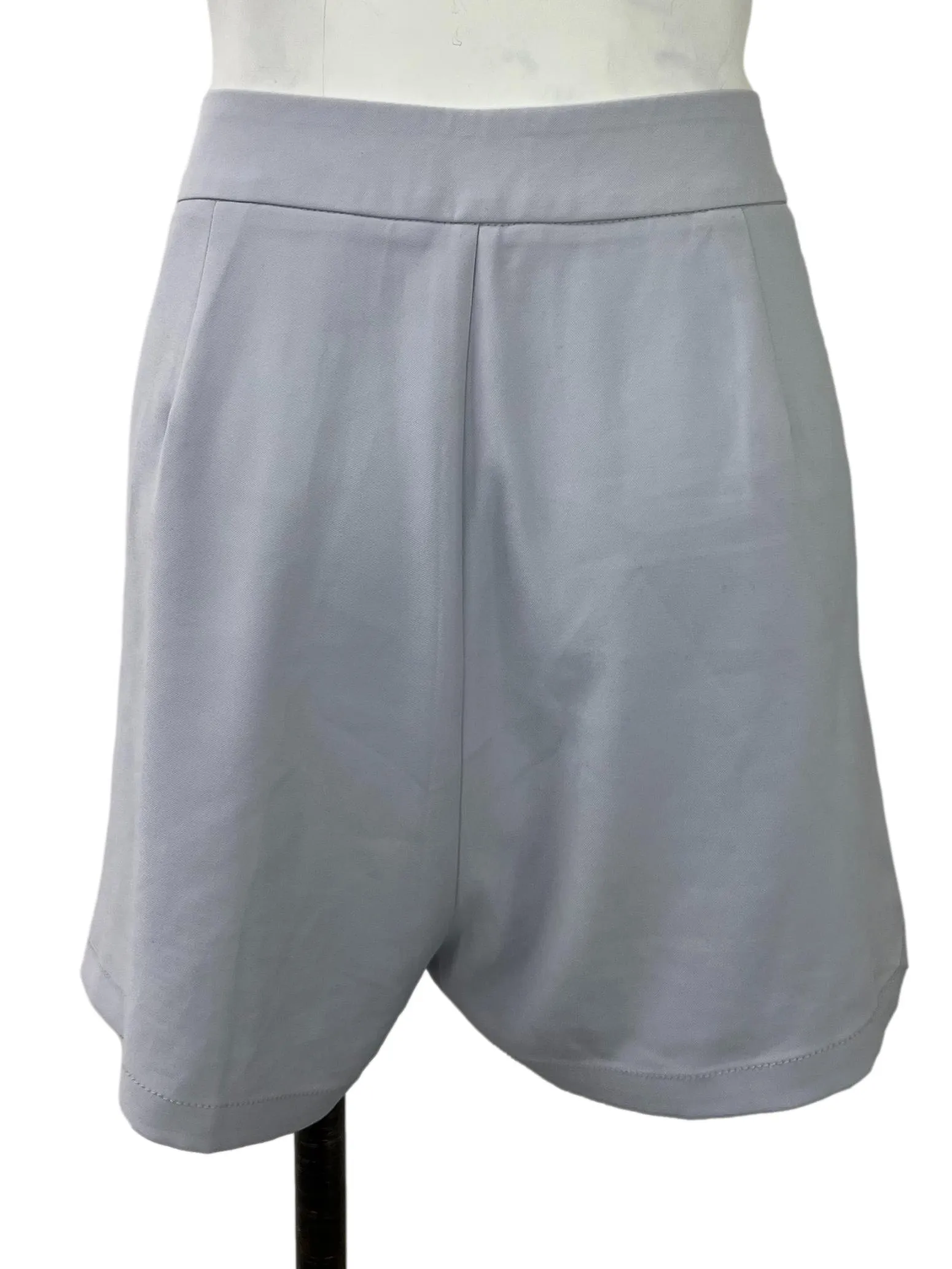 Lilac Blue Pleated Shorts