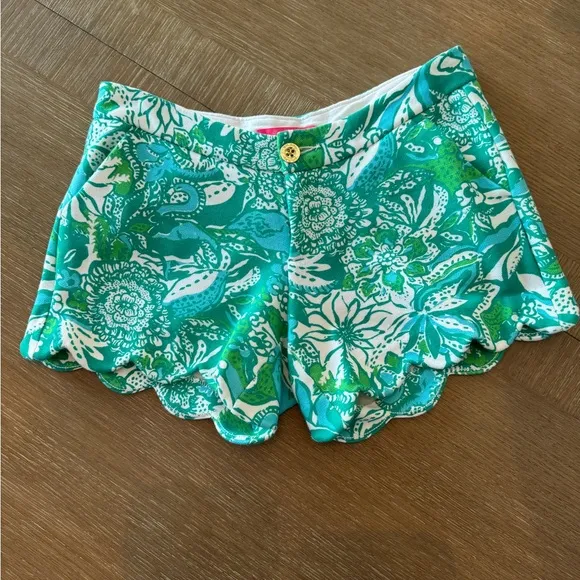 Lilly Pulitzer Buttercup Knit Shorts “Safari Sangria” Sz 2