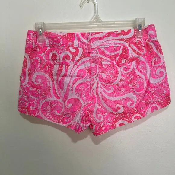 Lilly Pulitzer Hot Pink Red Swirl Pink Pout Walsh Shorts