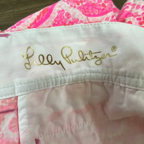 Lilly Pulitzer Hot Pink Red Swirl Pink Pout Walsh Shorts