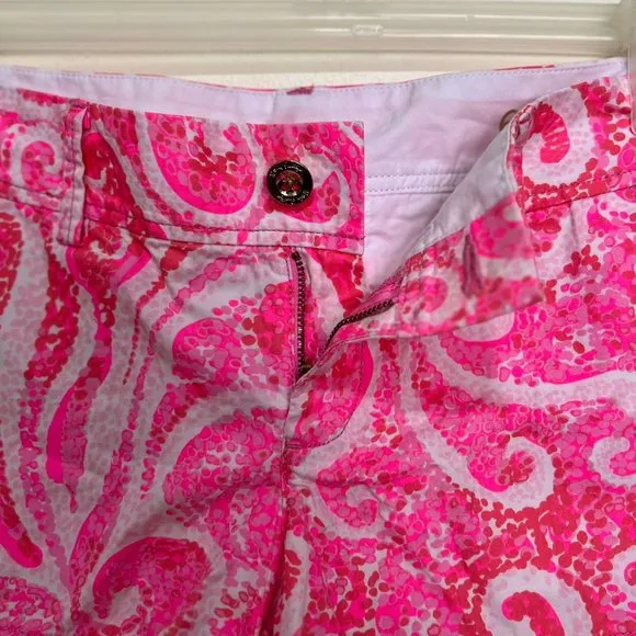 Lilly Pulitzer Hot Pink Red Swirl Pink Pout Walsh Shorts