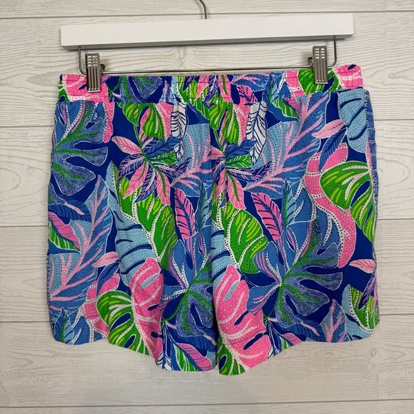 Lilly Pulitzer Katia Mid-Rise Shorts Size Small Blue Grotto Beleaf in Yourself