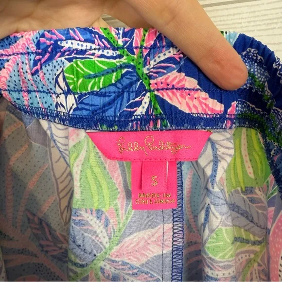 Lilly Pulitzer Katia Mid-Rise Shorts Size Small Blue Grotto Beleaf in Yourself