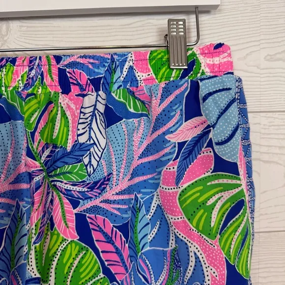 Lilly Pulitzer Katia Mid-Rise Shorts Size Small Blue Grotto Beleaf in Yourself