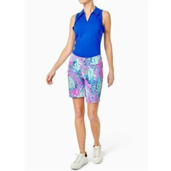 Lilly Pulitzer Luxletic Reid Golf Shorts You’ve Been Spotted Size 00