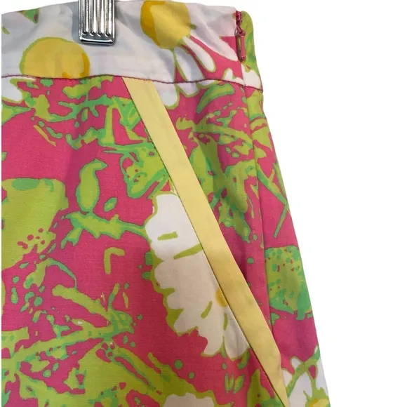 LILLY PULITZER Skort Pink/Yellow Floral Print - Size 14