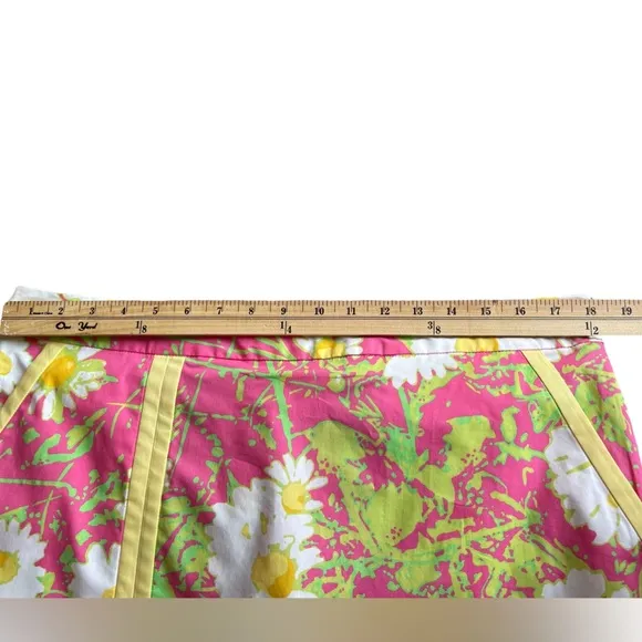 LILLY PULITZER Skort Pink/Yellow Floral Print - Size 14