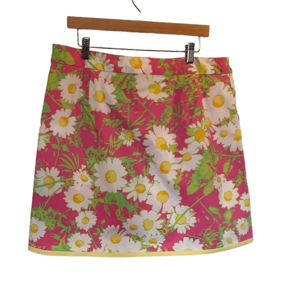 LILLY PULITZER Skort Pink/Yellow Floral Print - Size 14