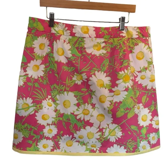 LILLY PULITZER Skort Pink/Yellow Floral Print - Size 14