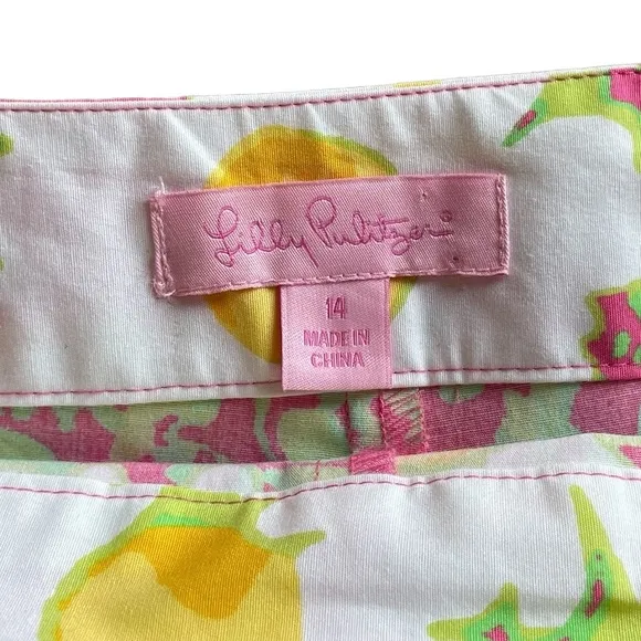 LILLY PULITZER Skort Pink/Yellow Floral Print - Size 14