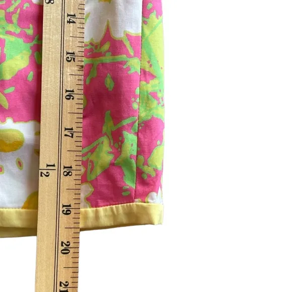 LILLY PULITZER Skort Pink/Yellow Floral Print - Size 14