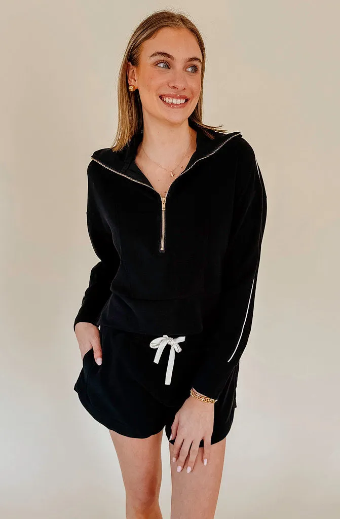 LINED UP QUARTER ZIP