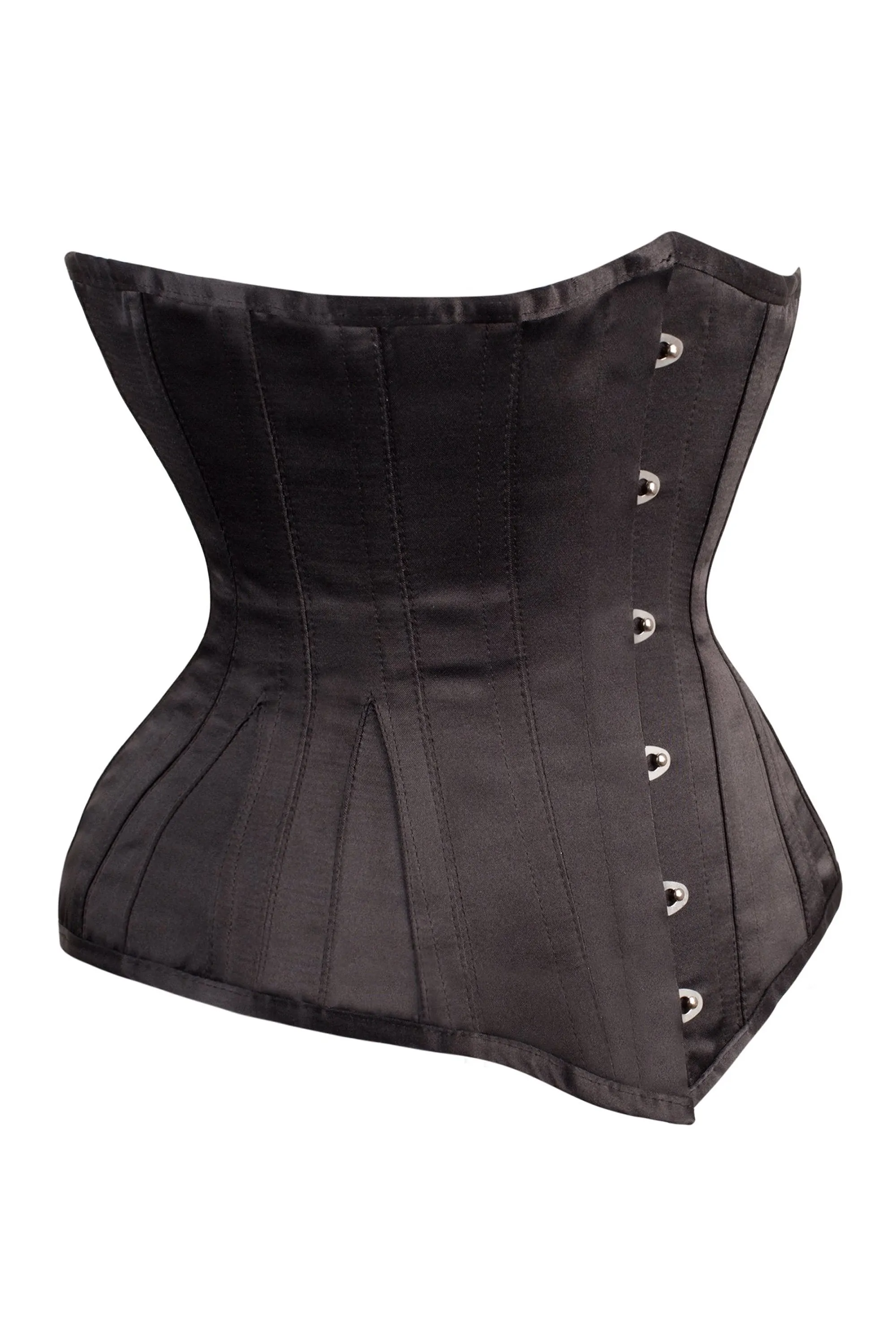 Long Black Underbust Waist Taming Corset