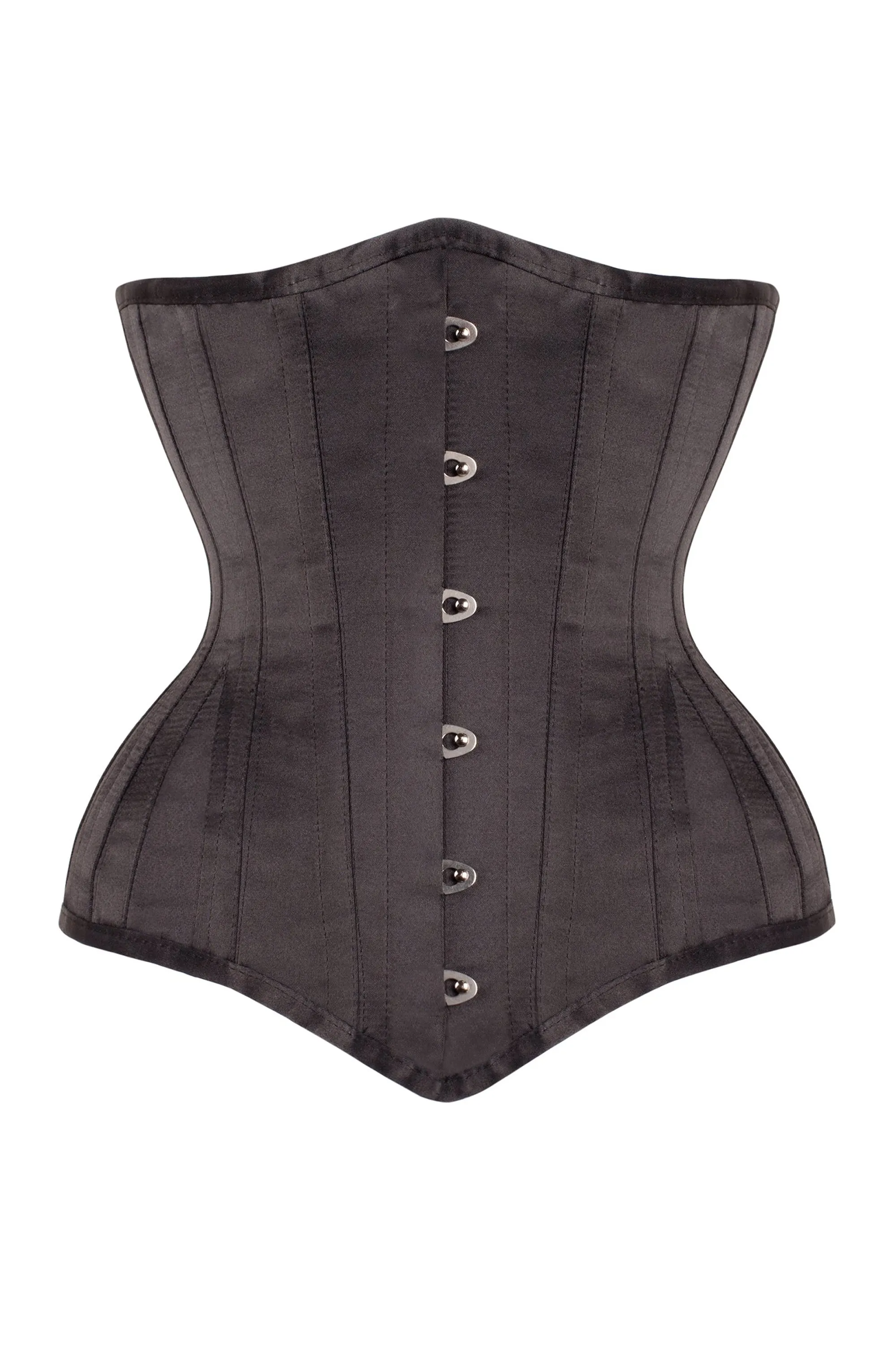 Long Black Underbust Waist Taming Corset