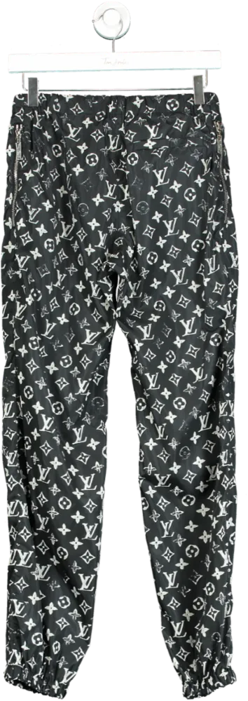 Louis Vuitton Black Monogram Logo Track Pants FR 34 UK 6