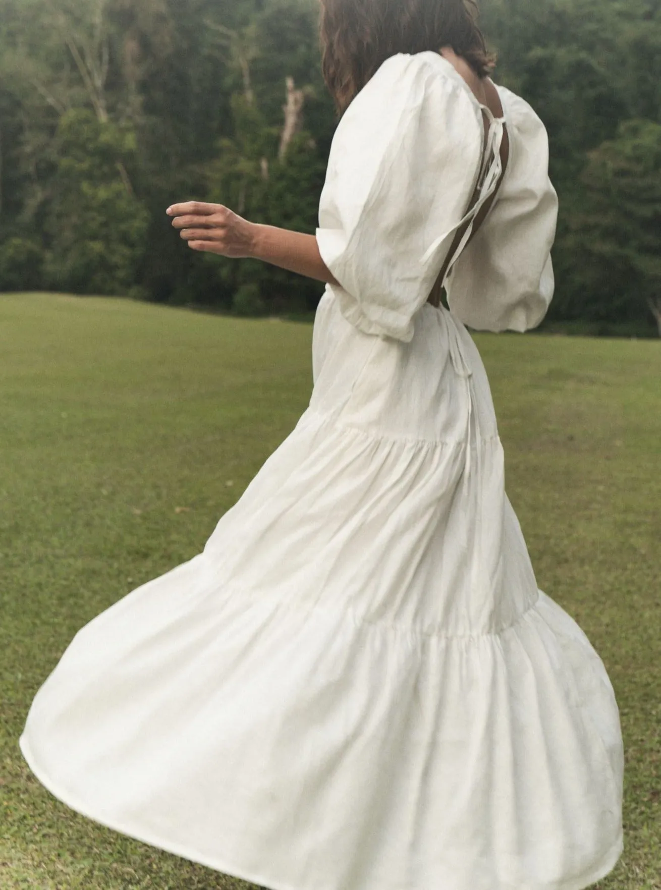 LOUISE Midi Dress in Off-White