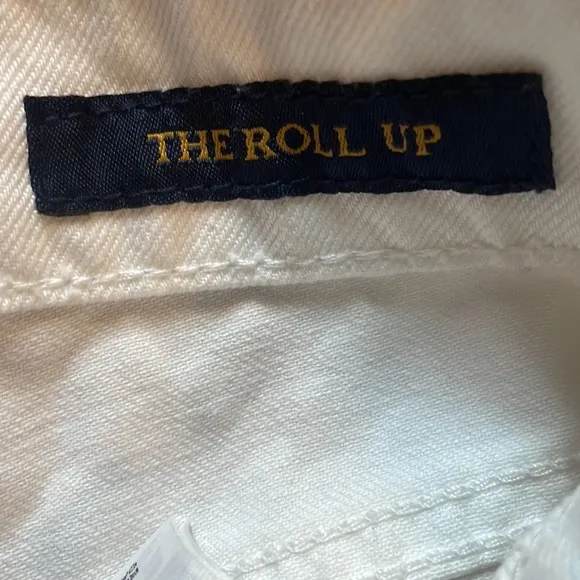 Lucky brand the rollup shorts distressed white size 00/24 pink 3/4 sleeve top XS