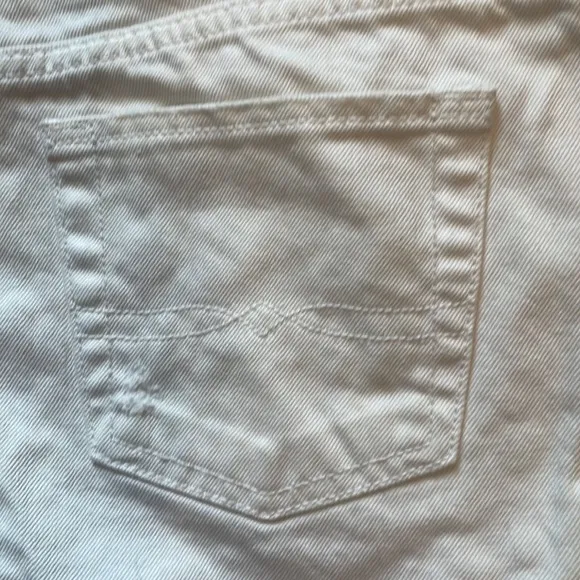 Lucky brand the rollup shorts distressed white size 00/24 pink 3/4 sleeve top XS