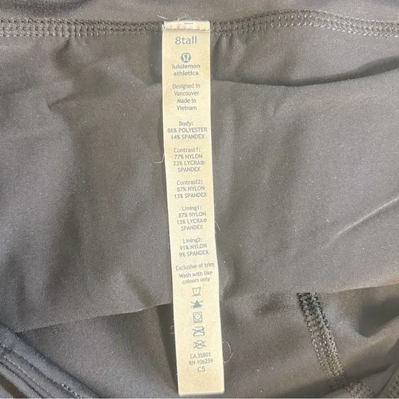 Lululemon Black Pace Setter Skirt Size 8 Tall