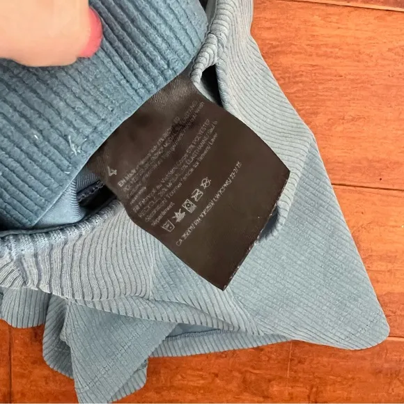 Lululemon Ribbed Softstreame Soft Stream High Rise Shorts Utility Blue Sz 4