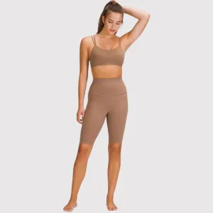 Lululemon Womens Shorts Beige Align Super High Rise Pull On Stretch Gym Size 10