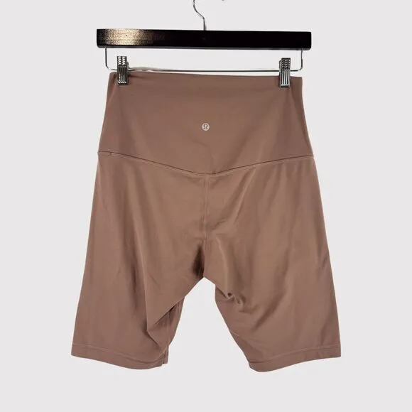 Lululemon Womens Shorts Beige Align Super High Rise Pull On Stretch Gym Size 10