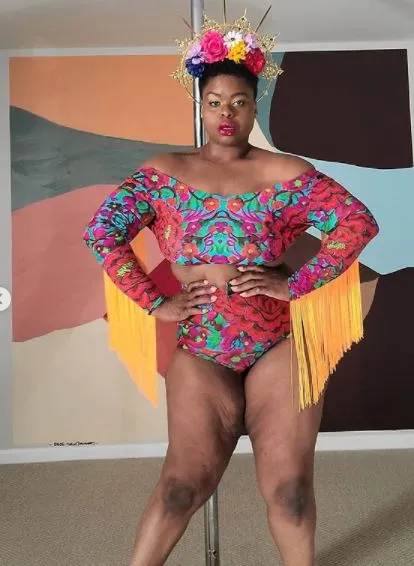 Lycra Crop Top in Folklorico Print