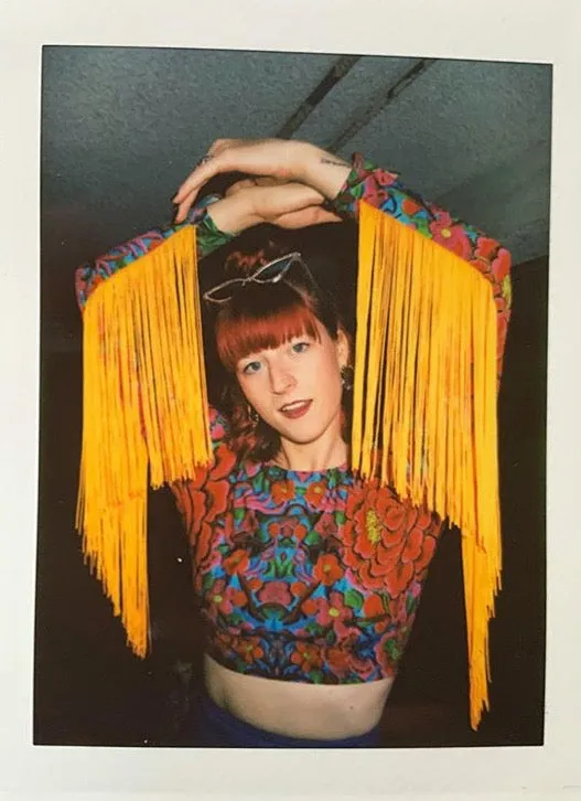 Lycra Crop Top in Folklorico Print