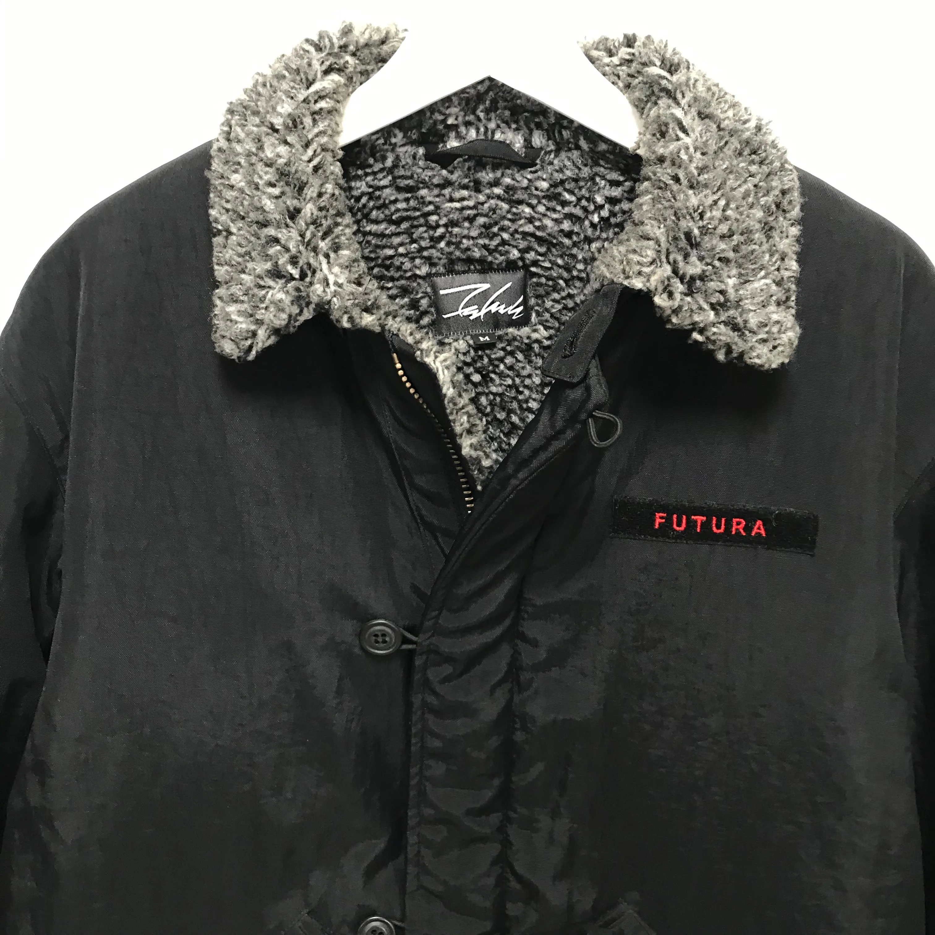 [M] Futura Laboratories Nylon Fleece Lined Deck Jacket Black