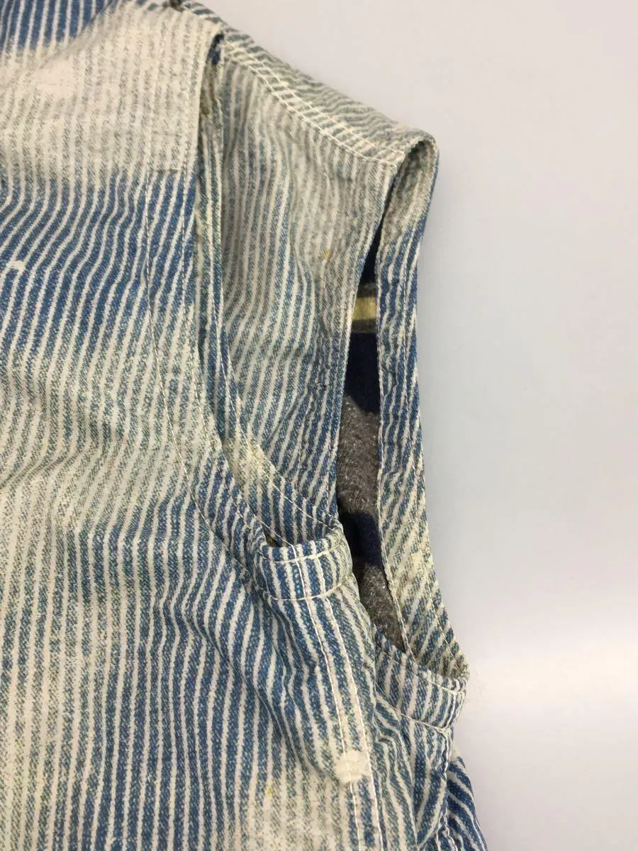 [M] Kapital Nylon Printed Hickory Stripe Blanket Lined Vest