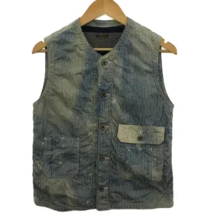 [M] Kapital Nylon Printed Hickory Stripe Blanket Lined Vest