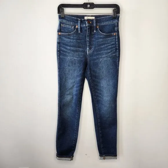 Madewell Jeans Womens Size 26 10 Inch High Rise Skinny Blue Denim Pants