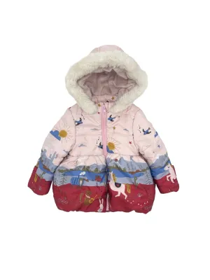 M&S fleece lined puffer coat - 1.5-2y