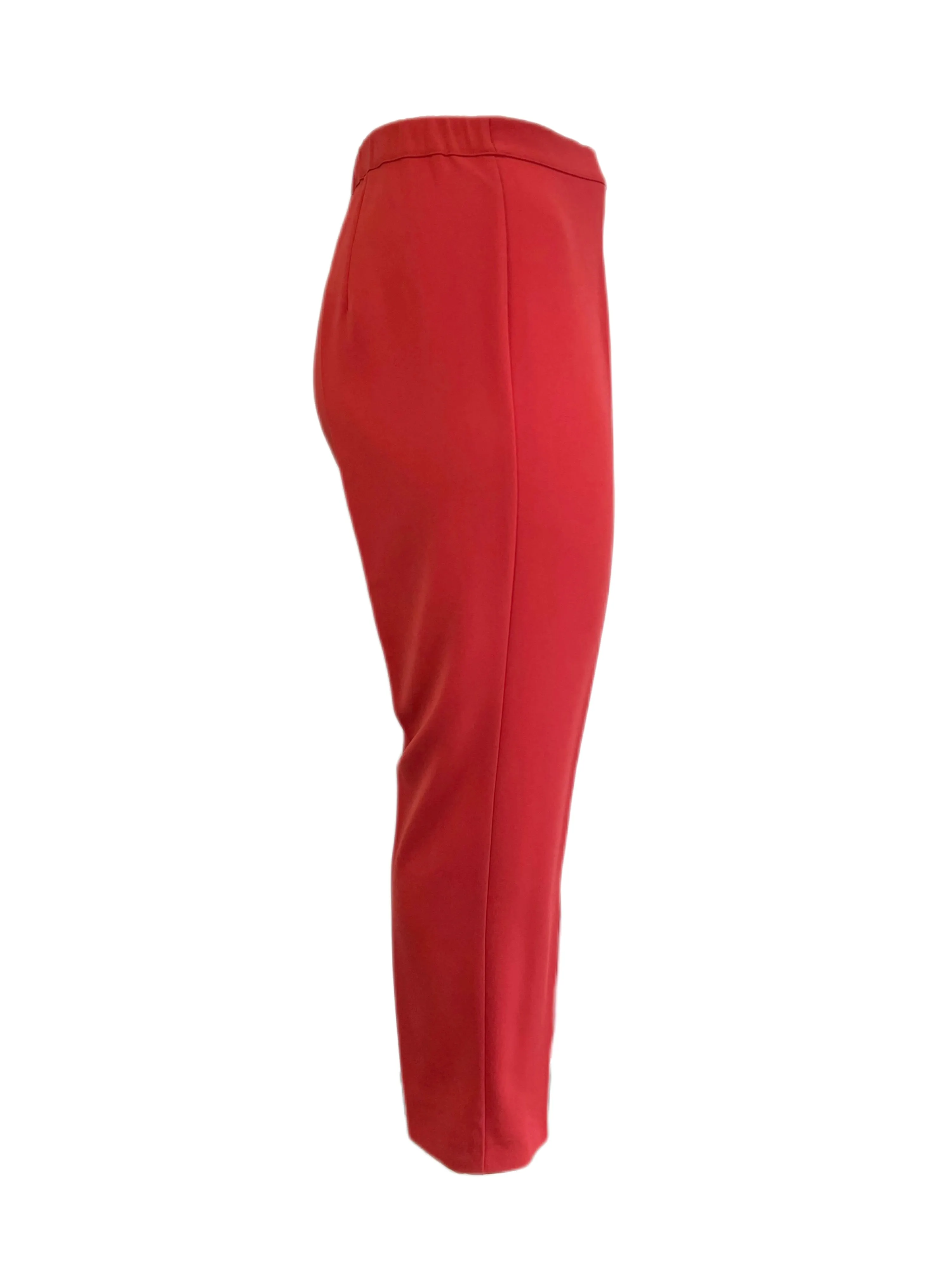 Marina Rinaldi Women's Red Ravel High Rise Slim Pants NWT