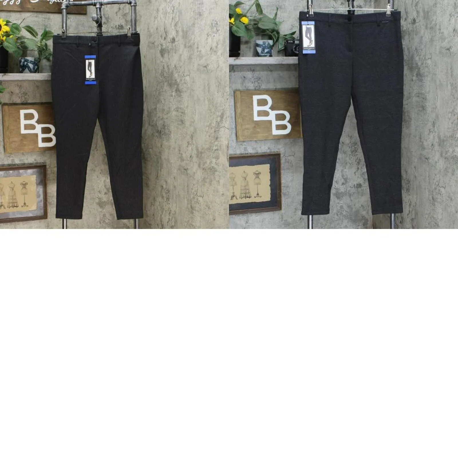 Mario Serrani Women's Slimming Modern Fit High Compact Knit Pants