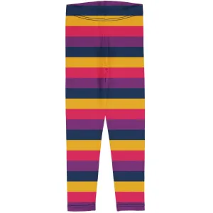 Maxomorra Stripes Purple Leggings
