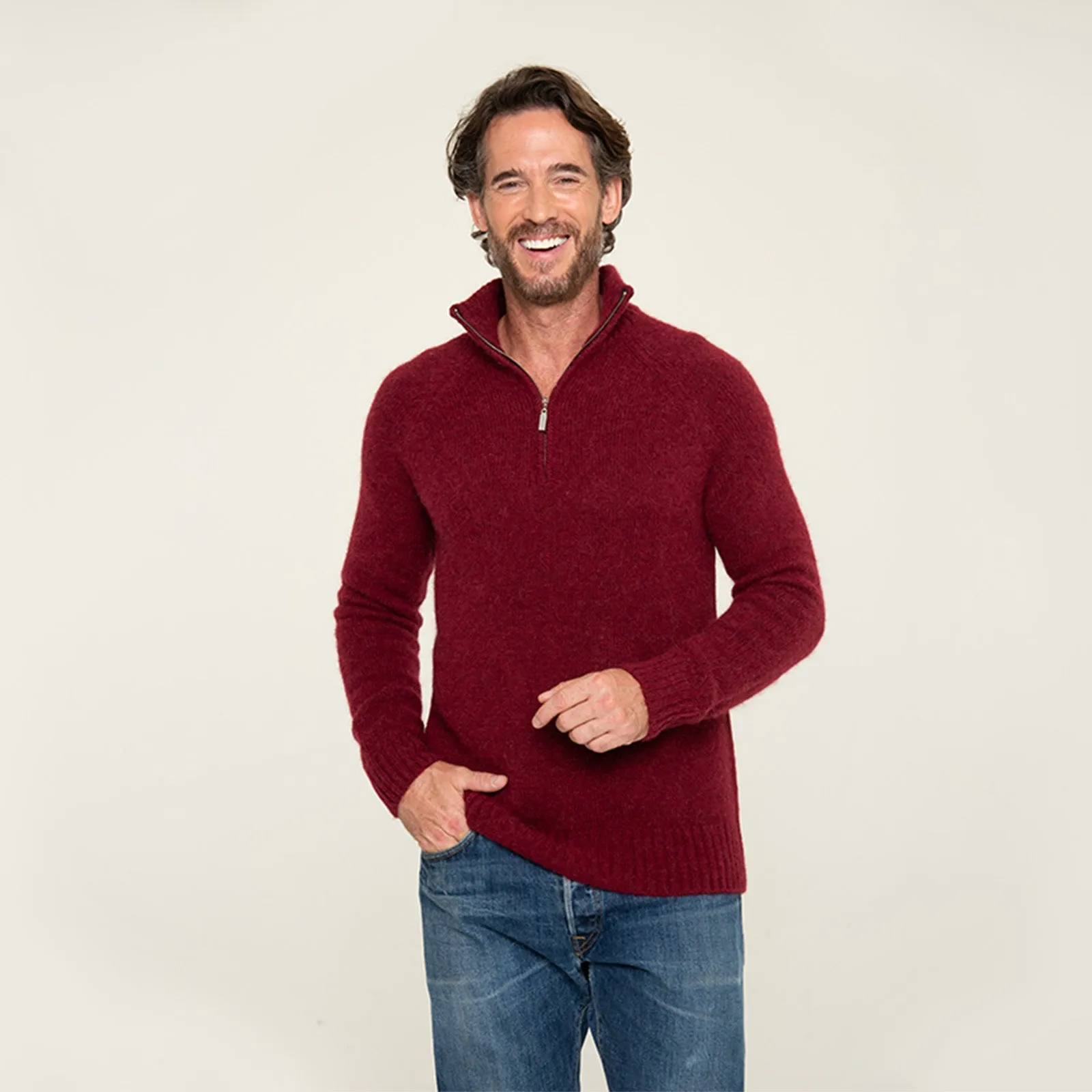 Men's Quarter Zip Sweater