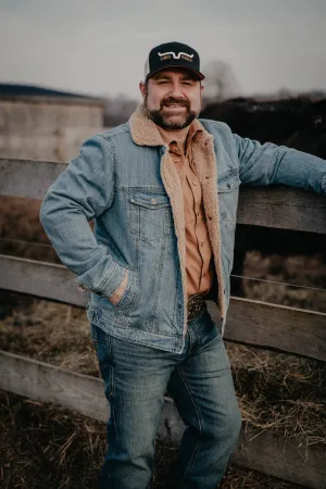 Men's Sherpa Lined Denim Jacket by Kimes Ranch (L & XL Only)