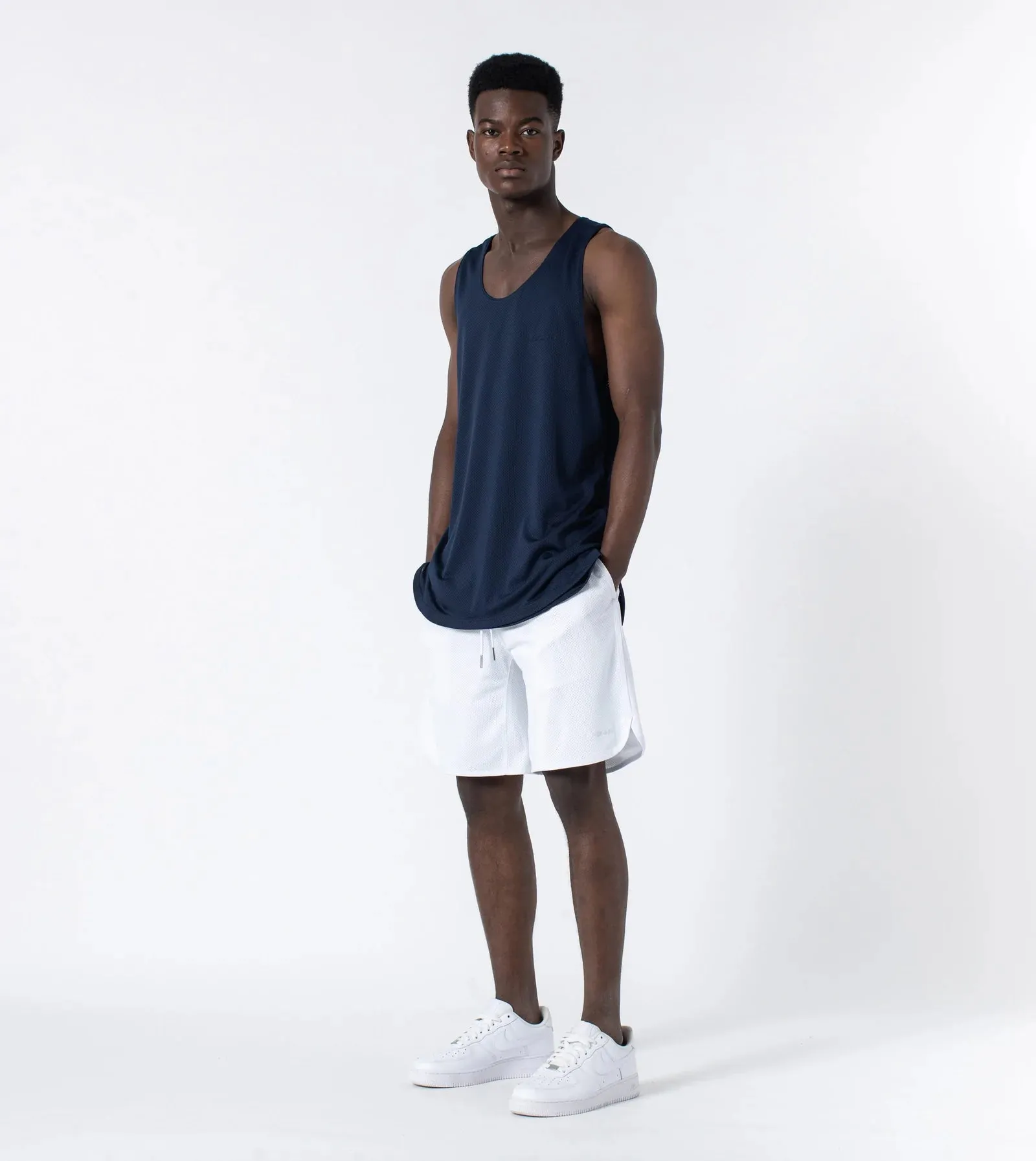 Mesh Rugger Tank top Indigo