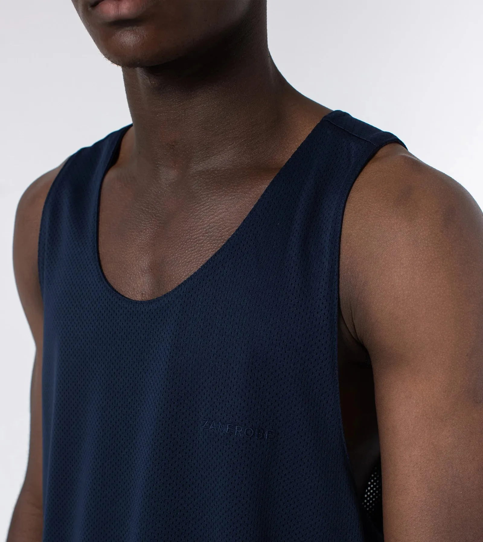Mesh Rugger Tank top Indigo