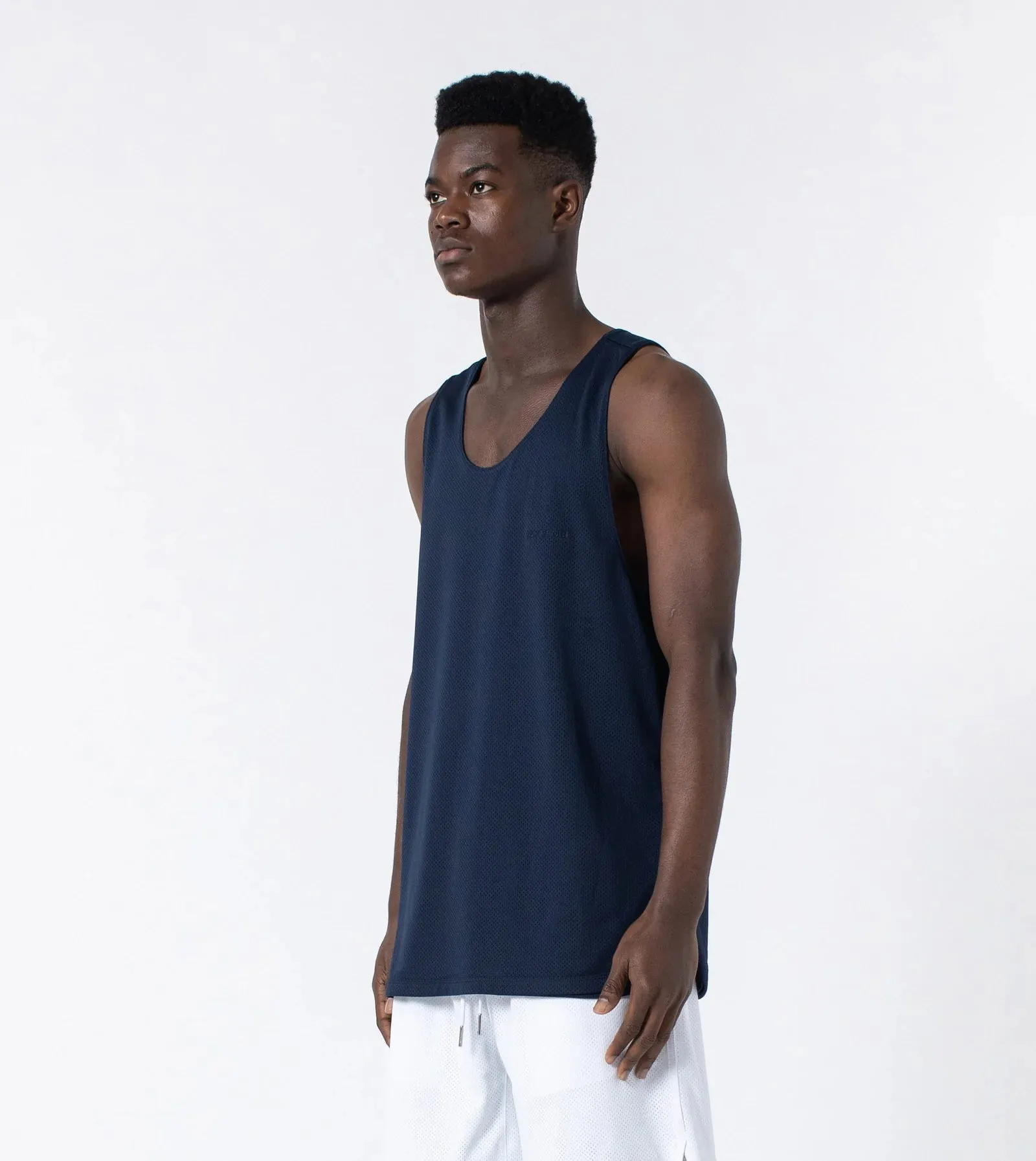 Mesh Rugger Tank top Indigo